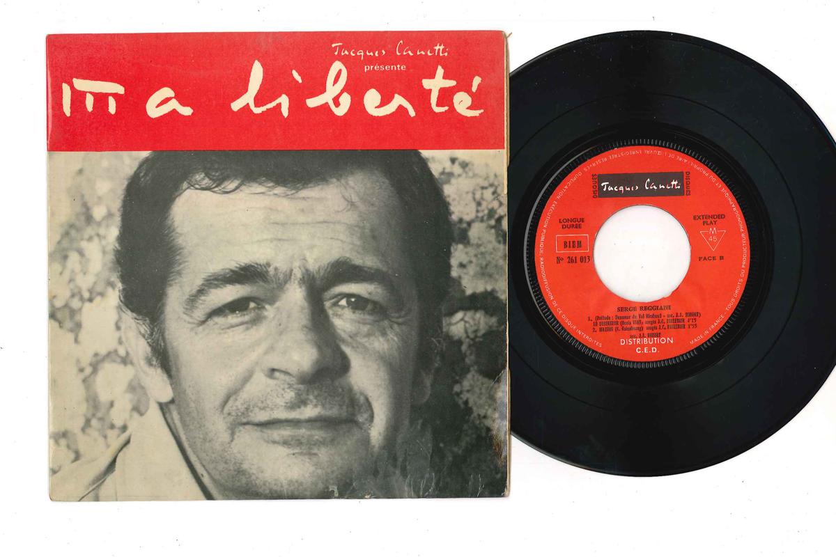 

7inch Record SERGE REGGIANI - Ma Liberte 261013 DISQUES JACQUES 1967 France Pop Used
