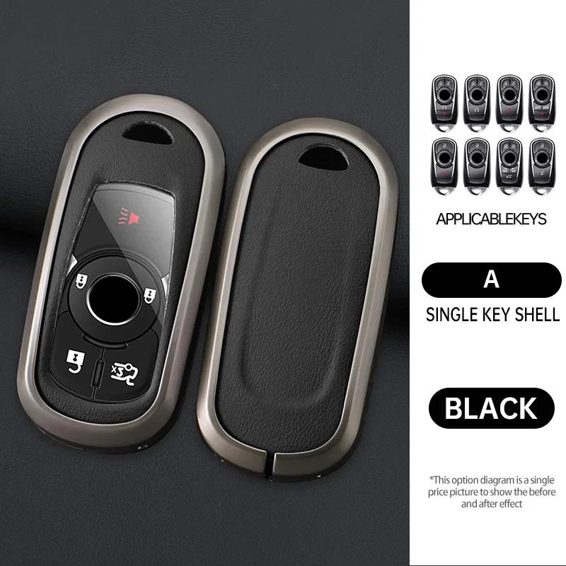 

Zinc Alloy Leather Car Key Cover Case For Chevrolet Tahoe Suburban For Gmc Yukon For Buick Envision S Plus Avenir -