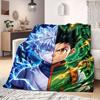 Hunter×Hunter Elite Cartoon Flannel Blanket, Detailed Print for Sofas and Beds, Warm Comfortable Throw for Home Living_LIAN