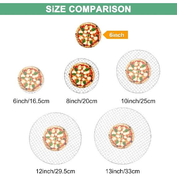 Cooling Rack, 8" Round Stainless Steel Baking Rack for BBQ/Cooking/Roasting/Grilling/Steaming/Drying, Wire Cooling Rack for Baking [Silver]