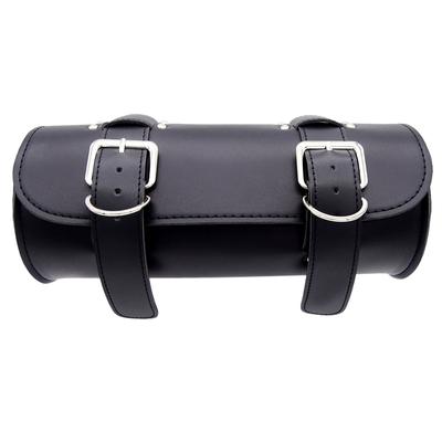 Bolsa de motocicleta à prova d'água, bolsa frontal de couro pu, kit de ferramentas frontal vintage, alforje, armazenamento de bicicleta para harley