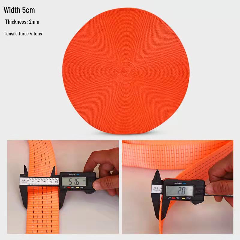 Strapazierfähige Zurrgurte für LKW und Anhänger - Flachband aus Polyester für Fracht-, Brems- und Abschleppseile.