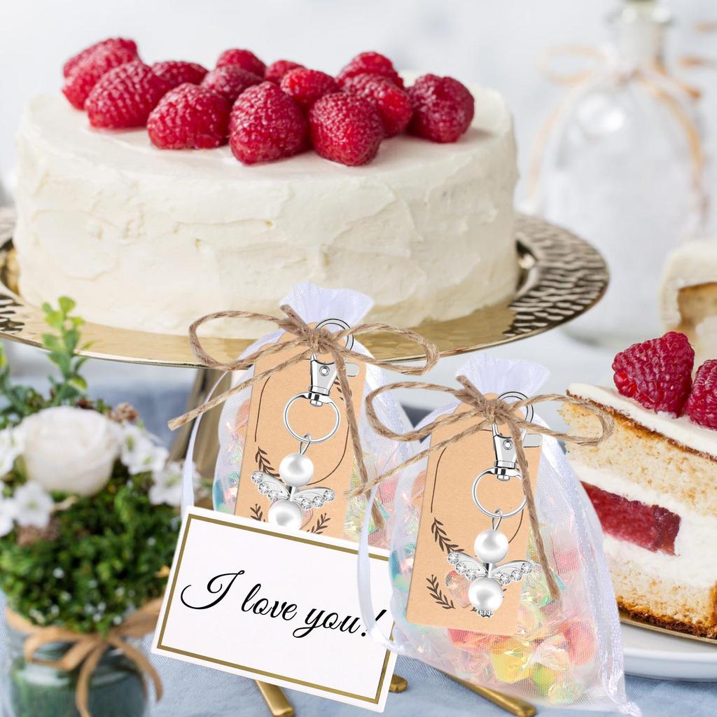 TEMU Guardian Angel Keychain Pendant Party Favor & Wedding Place Card Souvenir