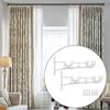 62KD White Double Curtain Rod Brackets Set of 8 Strong Wall Mount Drapery Holders