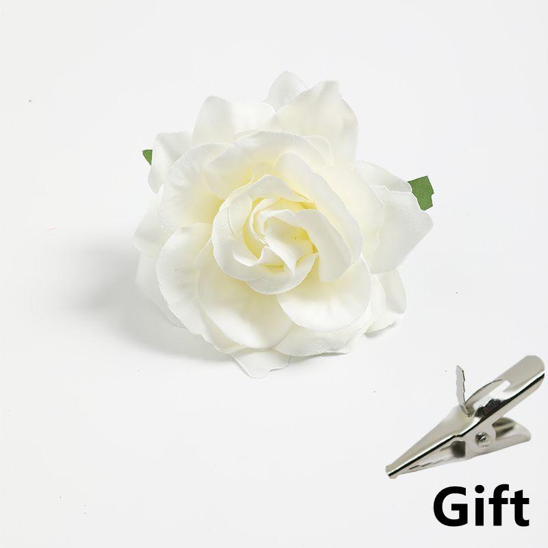 10CM High Quality Silk Roses Flower Wall Wedding Home Decor Christmas DIY Brooch Bridal Accessories Clearance Artificial Flowers