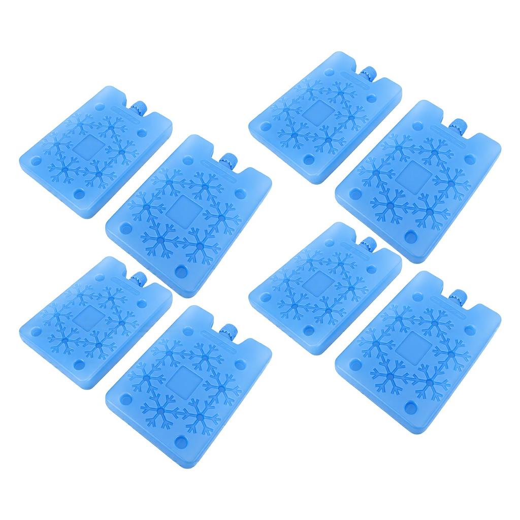 8PCS Reusable Ice Packs Leakproof PE Plastic Freezer Packs Multifunctional for Lunch Box Cooler Bag Cooling Fan