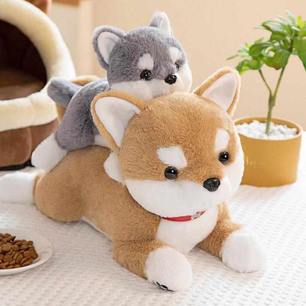 Cute Shiba Inu Plush Body Soft and Bedside Perfect for and as a Gift for Pillow, Large, Comfortable, Soothing, Cushion, 35cm, Birthdays, Children's