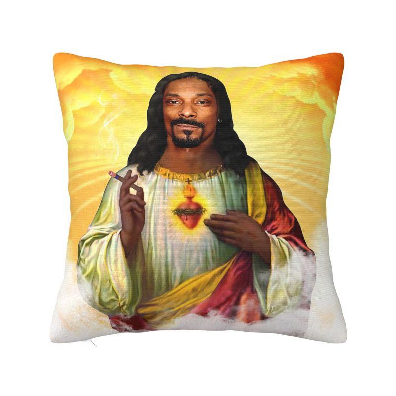 Rapper Music Snoop Dogg Cushion Cover X Cm Polyester Velvet Throw Pillow Case For Sofa Car Decoration Bedding Pillowslip