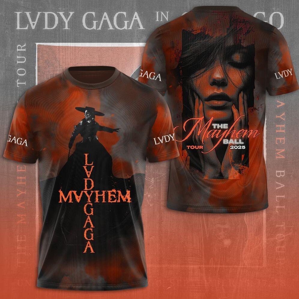 Lady Gaga The Mayhem Ball 2026 Tour 3D T-Shirt S