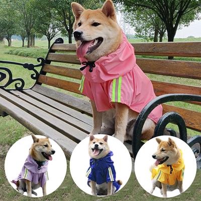 Hooded Pet Clothes Waterproof Jacket, Dog Raincoat, Waterproof Large, Medium and Small Dog Puppy Poncho