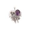 Amethyst Gemstone 925 Sterling Silver Jewelry Chain Pendant 1.49" Women Gift CP-28-9