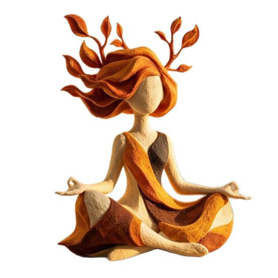 Abstract Yoga Girl Figurine Resin Meditating Lady Statue for Spa Yoga Room Home Desk Shelf Decor Gifts for Women