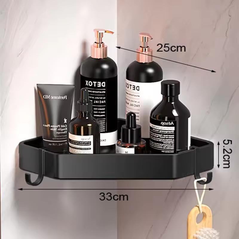 Shelves Stainless Steel Bathroom Corner Shelf No Drill Triangle Storage Rack for Kitchen Bathroom Organizer Bathroom Accessories