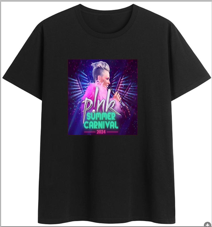 Pnk Cropped T Shirt Summer Carnival Tour Pink Tour Iconic Pnk Merch Tshirt Aesthetic Clothes Oversized T Shirt Tops