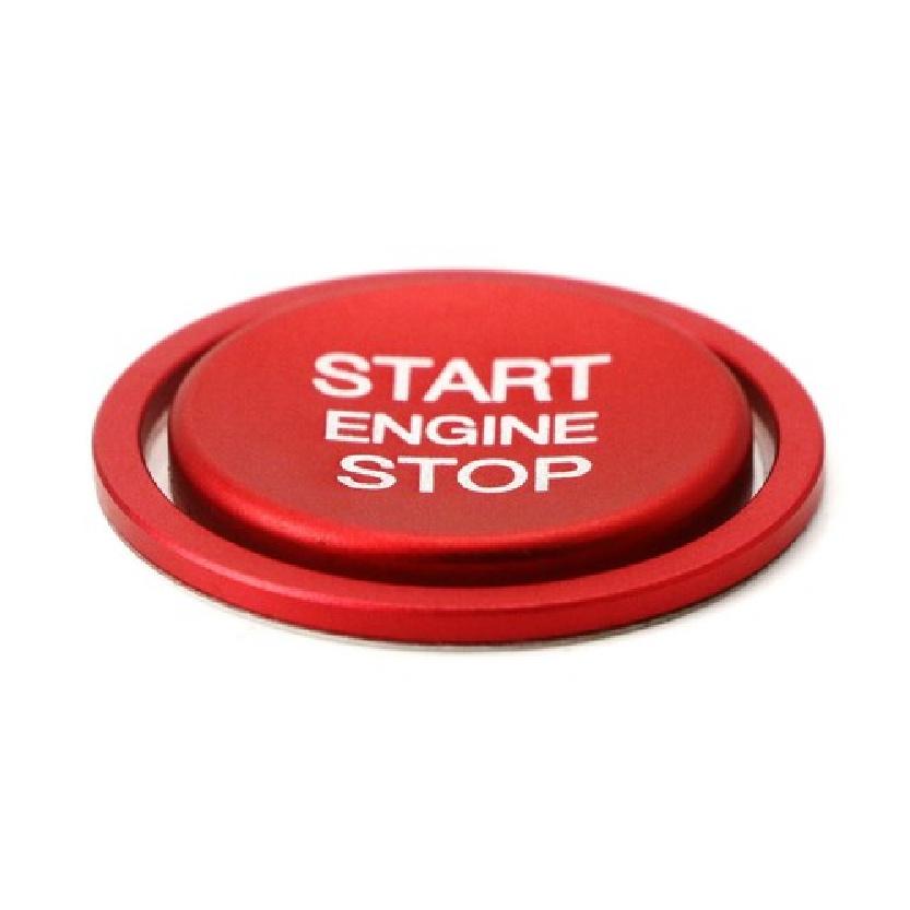 R-Line RS Style Red Aluminum Keyless Engine Push Start Button w/Ring Trim For VW