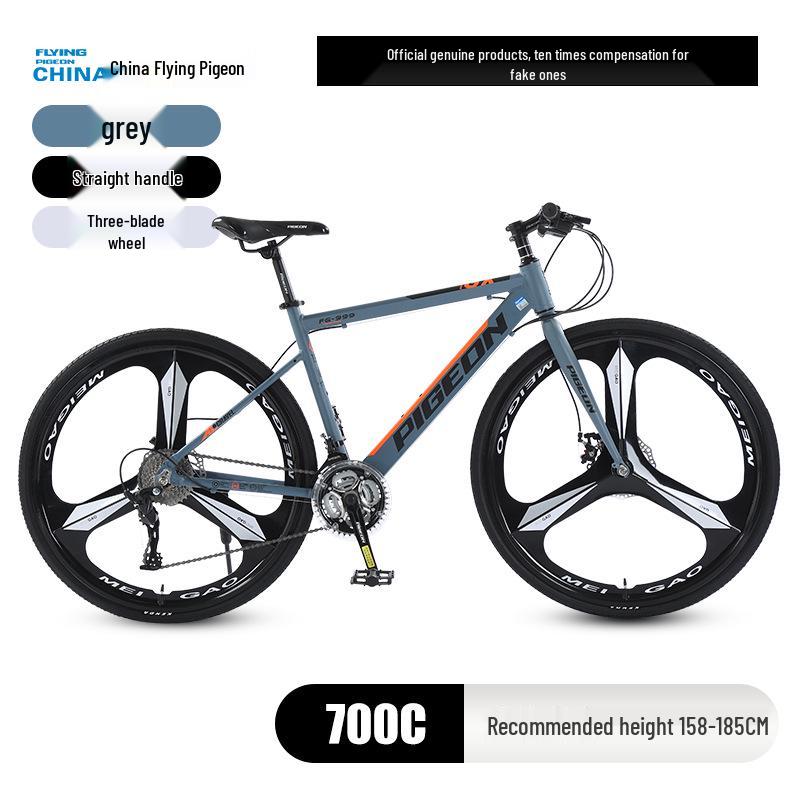 700C Road Bike with Spoke Wheel: Unisex Mountain Bicycle with Variable Speed
