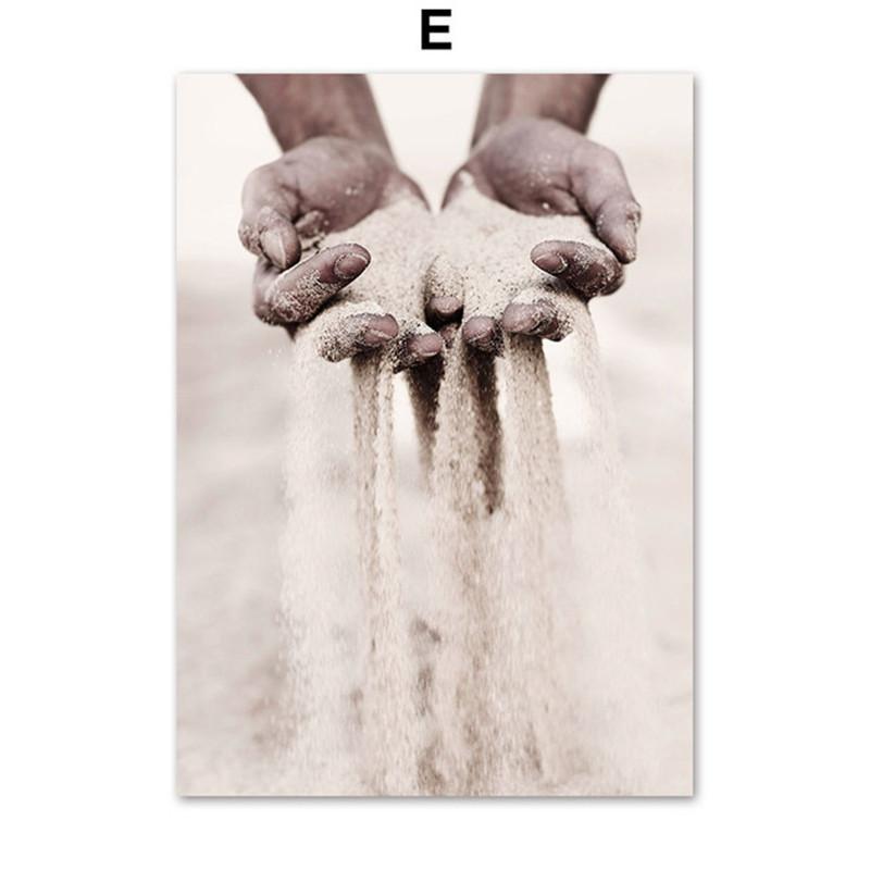 Tropical Plant Leaves Wall Art Canvas Paintings Rabbit Tails Grass and Flowers Posters and Prints Scandinavian Room Decoration