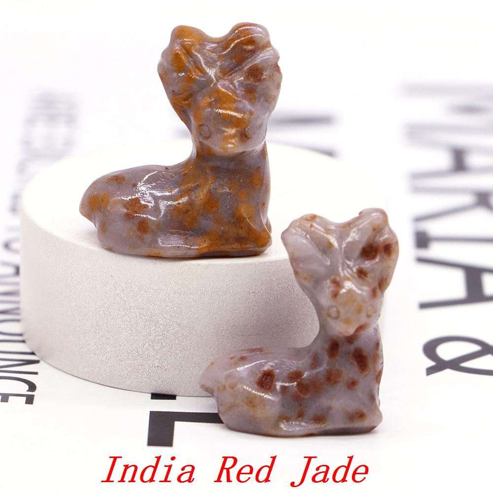 

Deer Statue Natural Stone Carved Crystal Reiki Healing Animal Figurines Gemstone Crafts Home Gem Decoration Gifts 1.2 1 PCS