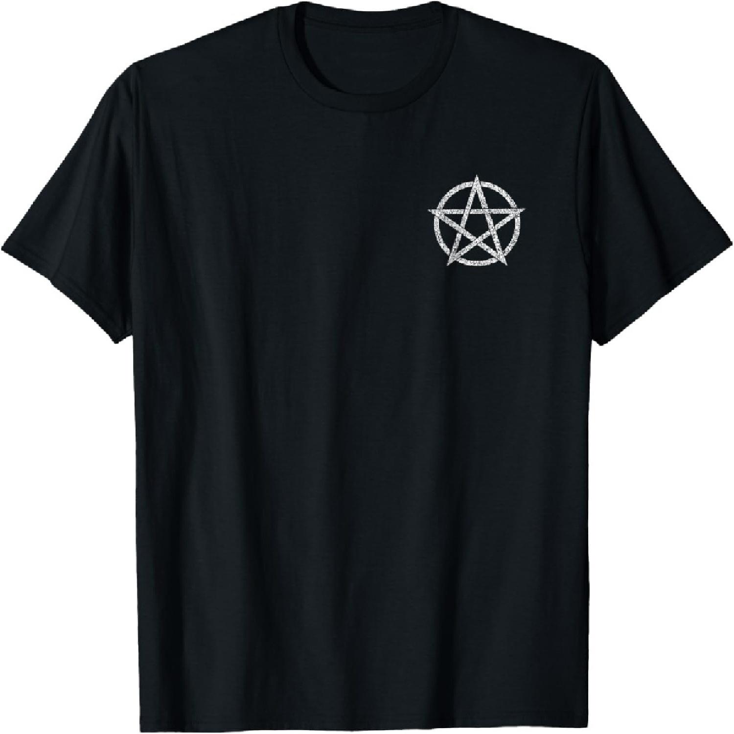

PENTACLE PENTAGRAM SYMBOL WICCA GOTHIC PAGAN T-Shirt(1) XXXXXL чорний