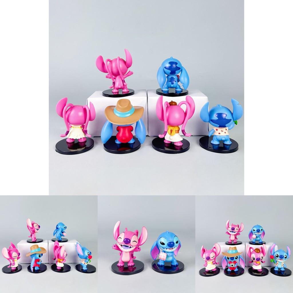 Stitch Pvc Figurine Collectible Toy With Assembly For Couple Gift