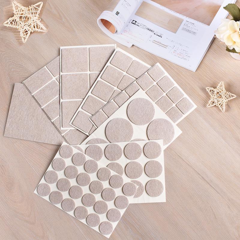 Self-Adhesive Protective Pads for Table and Chair Legs - Anti-Collision, Noise-Reducing, Solid Wood Furniture Cushioning