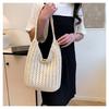 Simple Cotton Thread Bag New Versatile Handwoven Bag Holiday Beach Bag Niche Shoulder Bag Fashion Women's Bag