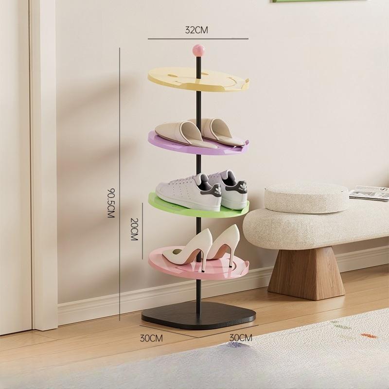 Multi-layer Shoe Rack Space-Saving Rainbow Shoe Organizer Standing Entryway Shoe Shelf for Dorm/Apartment Wardrobe Storage