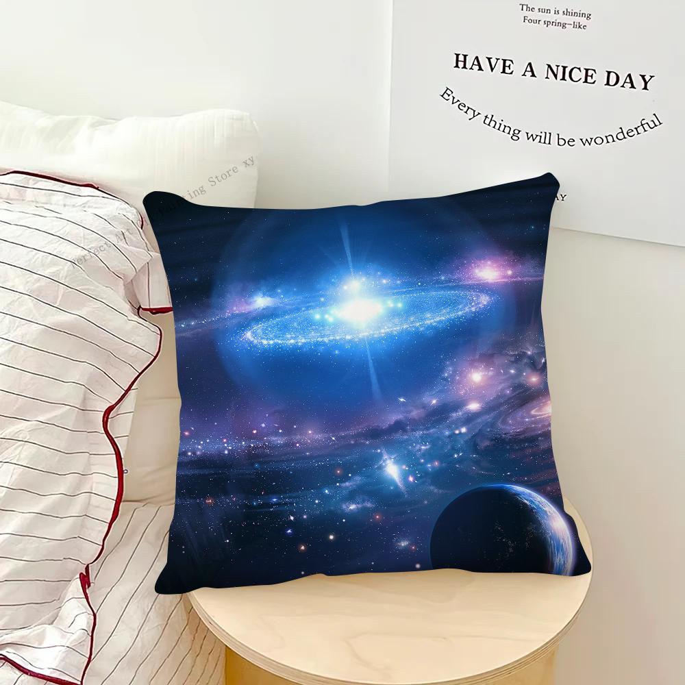 3D Planet Wunderschöne Sternenhimmel Kissenbezug Quadratisches Kissen Schlafzimmer Sofa Freizeit Komfort Kissen Auto Wohnzimmer Heimdekoration