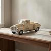 Pickup Truck Ornament Distressed Finish Metal Vehicle Model Handcrafted Yellow
