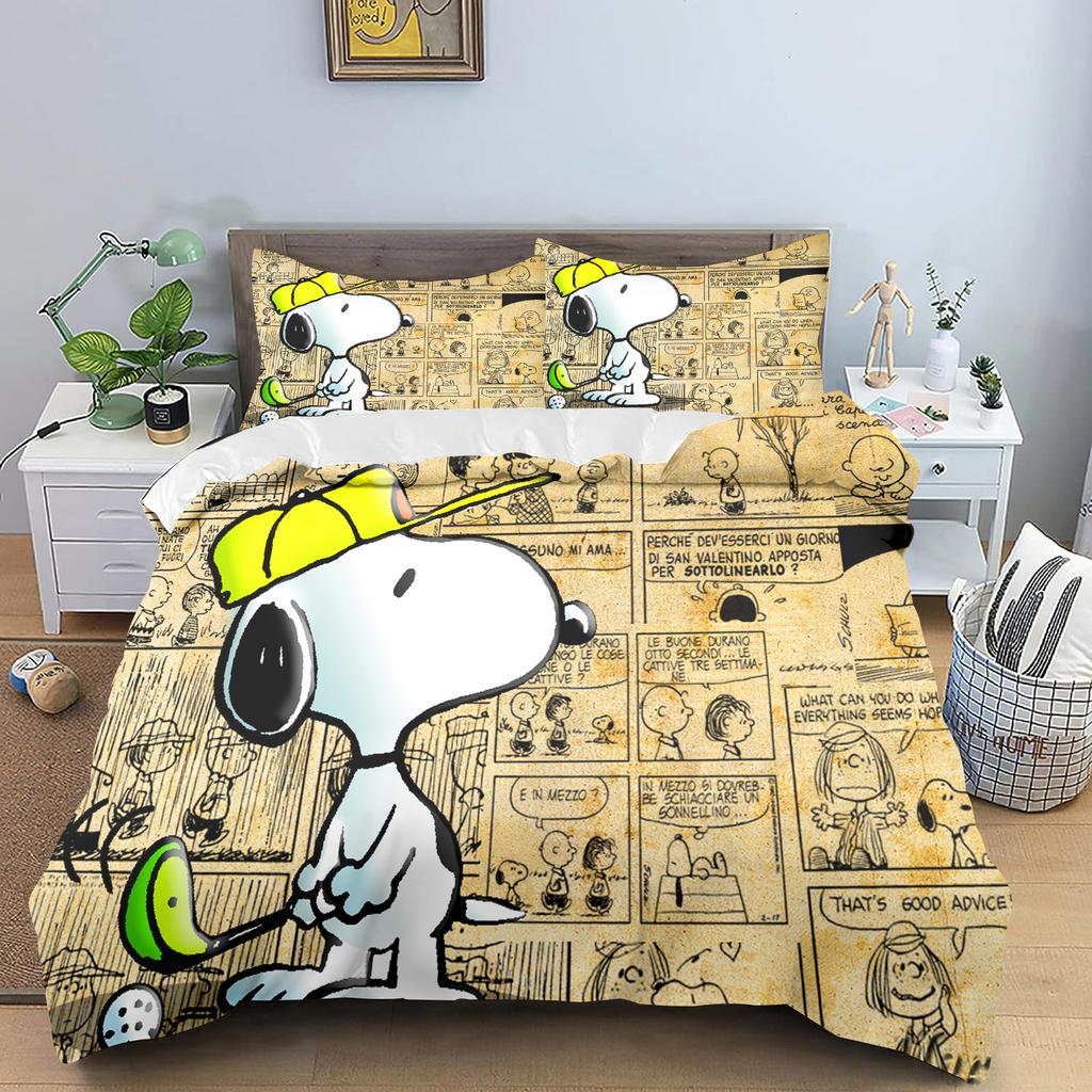 Anime Duvet Cover Set Comforte Printed Cartoon Twin Size Bedding Sets Christmas Gifts 3-piece