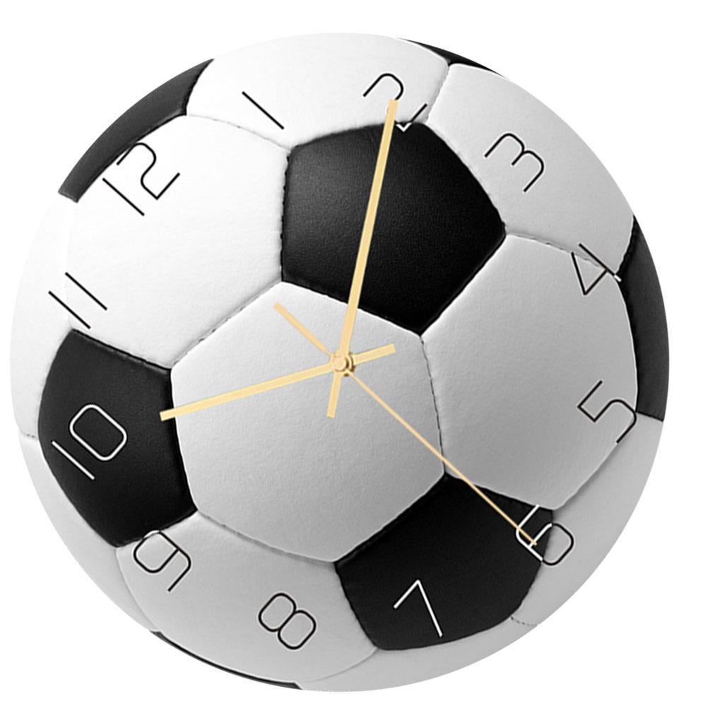 Football Wall Clock Big Arabic Numerals Acrylic Silent Mute Movement Decorative For Home Living Room Bedroom Study Office
