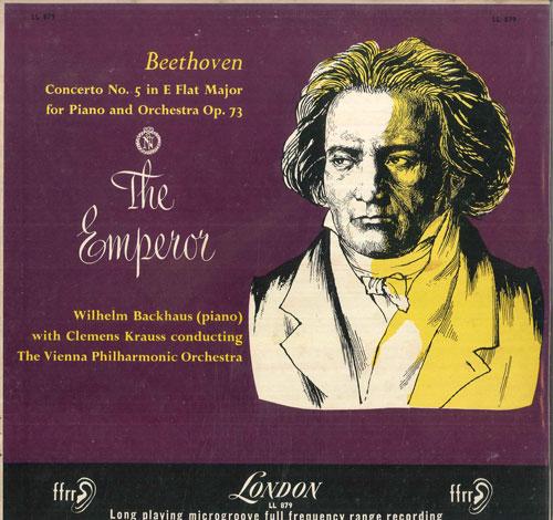 LP Record WILHELM BACKHAUS, CLEMENS KRAUSS, V - Bethoven Concerto No5 In E Flat Maj LL879 LONDON 1954 Japan Classical Used