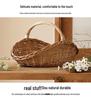 Grande Cesto Intrecciato in Rattan e Salice: Ideale per Conservazione, Frutta, Verdura, Picnic, Spesa e Fiori di Natale.
