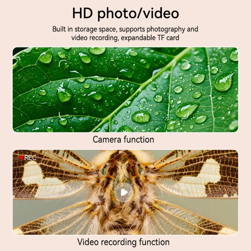 500x Magnification Microscope Handheld Magnifying Glass Support PC Educational Science Toys Pocket Microscopes for Kids