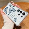 Schmetterlingsmuster Klare Silikon Handyhülle Für Samsung S25 Edge S24 FE S23 Ultra S22 A56 A36 A16 A55 A35 Weiche Stoßfeste Transparente Hülle