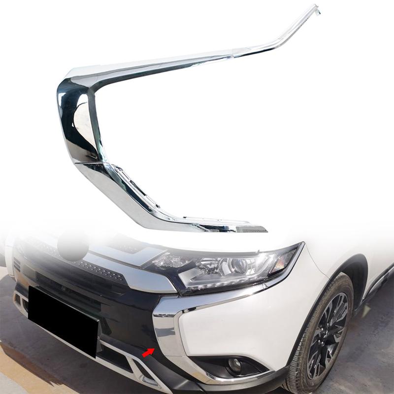 For Mitsubishi Outlander 2016 2017 2018 2019 2020 2025 Front Bumper Fog Light Chrome Molding Strip Car Accessories
