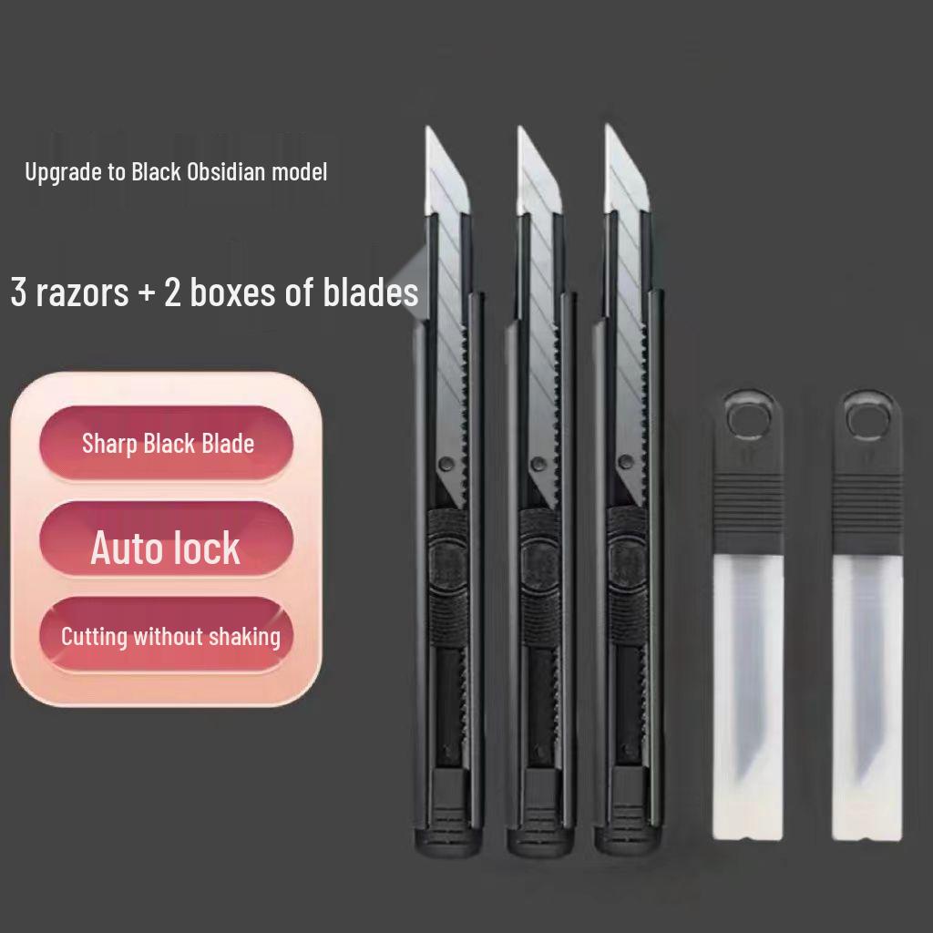 Nóż uniwersalny ze stali wysokowęglowej z czarnym ostrzem do cięcia tapet i prac artystycznych