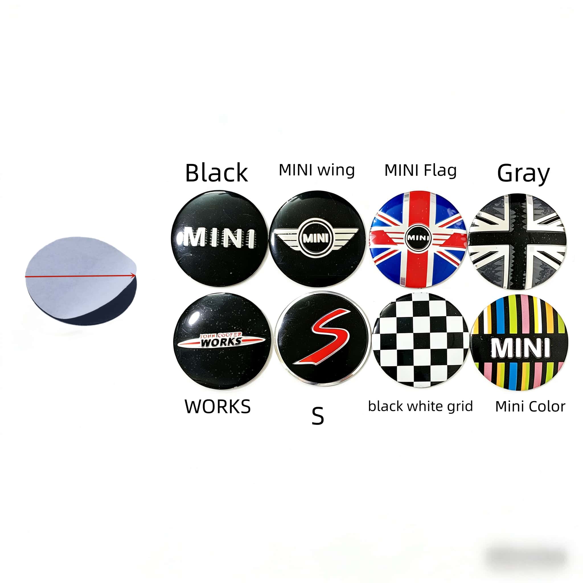 

4Pcs 56mm Car Wheel Center Hub Cap For MINI Cooper JCW R55 R56 F55 F56 R57 R58 R59 R60 Rim Cover Stickers Decal Mini Color