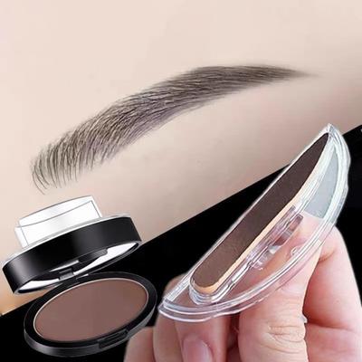 1/2 Stück 6G Augenbrauen-Stempelpuder, wasserfest, natürlich, langanhaltend, wischfest, faule Frauen, Mädchen, Augenbrauenform, Puderversiegelung, Make-up-Tools für Anfänger
