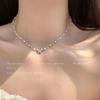 Korean Style Pearl & Butterfly Clavicle Choker Necklace for Women