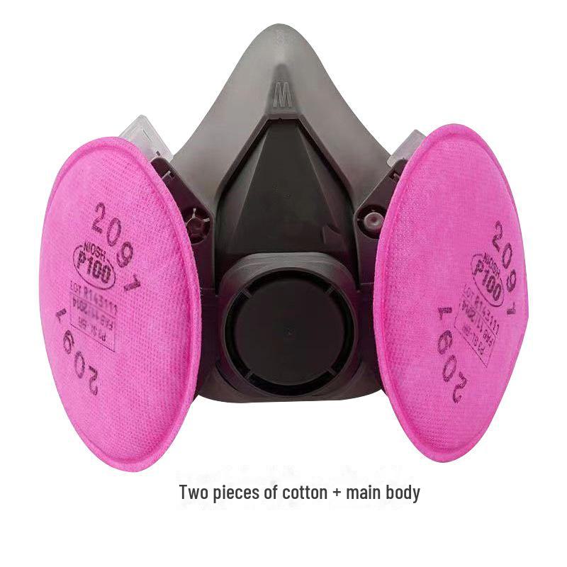 2097 Roter Runder Baumwoll-Staubfilter für 6200/7502/6800 Schutzmasken