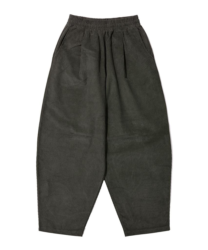GAKKAI UNIONS One-Pleat Corduroy Balloon Pants Dust Olive