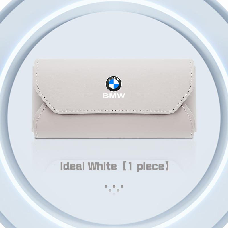 Leather Car Visor Glasses Case For BMW X1 X2X3X5X4 X6 X7 1 3 5 7 Series F48 E70 E90 G20 G30 I7 Sunglasses Box Eyeglasses Storage