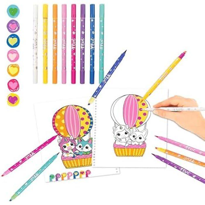 Livre de coloriage - Depesche - Ylvi - 30 doubles pages - 7 feutres - Crayon magique