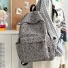 Schoolbag Commuter Middle and High School Students Lightweight Campus Schoolbag Korean Version Cartoon Backpack Texture Large Capacity Trendy Backpack