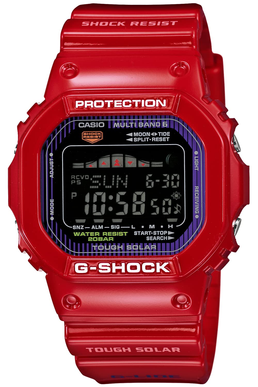 

Casio Солнечные Часы Красные G-Shock G-LIDE Радиоуправляемые GWX-5600C-4JF Мужские