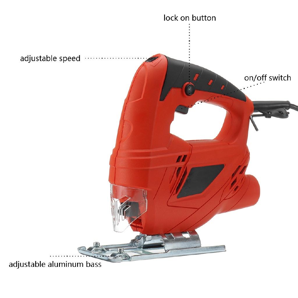 3000rpm 710W + 10 Blades Woodworking Wood Iron Jig Saw Cutter Electric Jigsaw