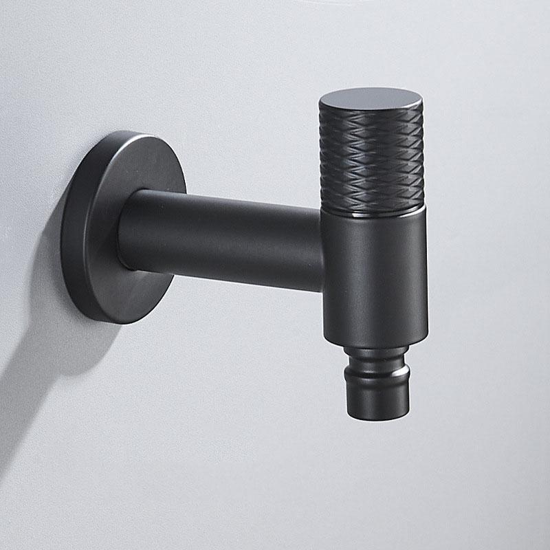 Nickel 304 Stainless Steel Washing Machine Faucet Black Wall Mounted Outdoor Exterior Garden Bibcock Bath Toilet Mop Pool Taps