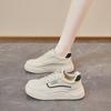 Height-increasing platform white shoes women's 2025 autumn new leather versatile sports shoes student soft-soled casual board shoes