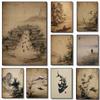 Classic Japanese Landscape Poster Garden Market Mountain Boat Modern Prints Canvas Painting Wall Art Pictures Home Room Decor